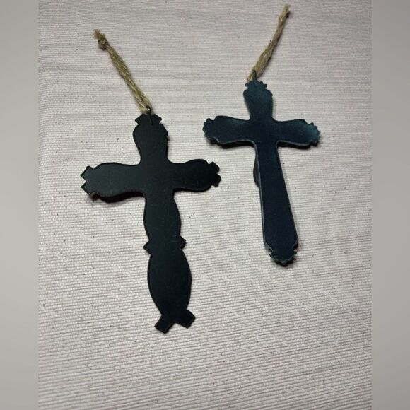 2 Elegant Crackle Crosses Home Wall Decor EPC See photos for size references! - Picture 2 of 5